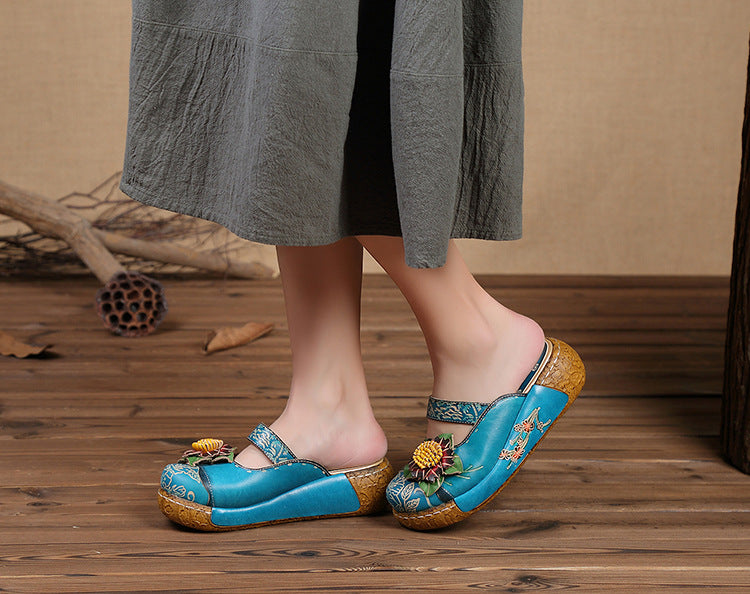 Mules Shoes Color Blue Size 7 for Women