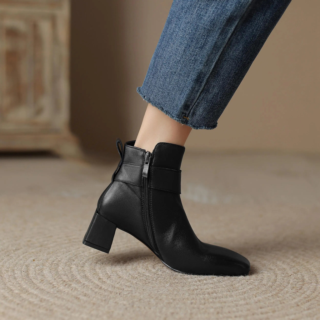 Autumn Boots Color Black Size 6 for Women