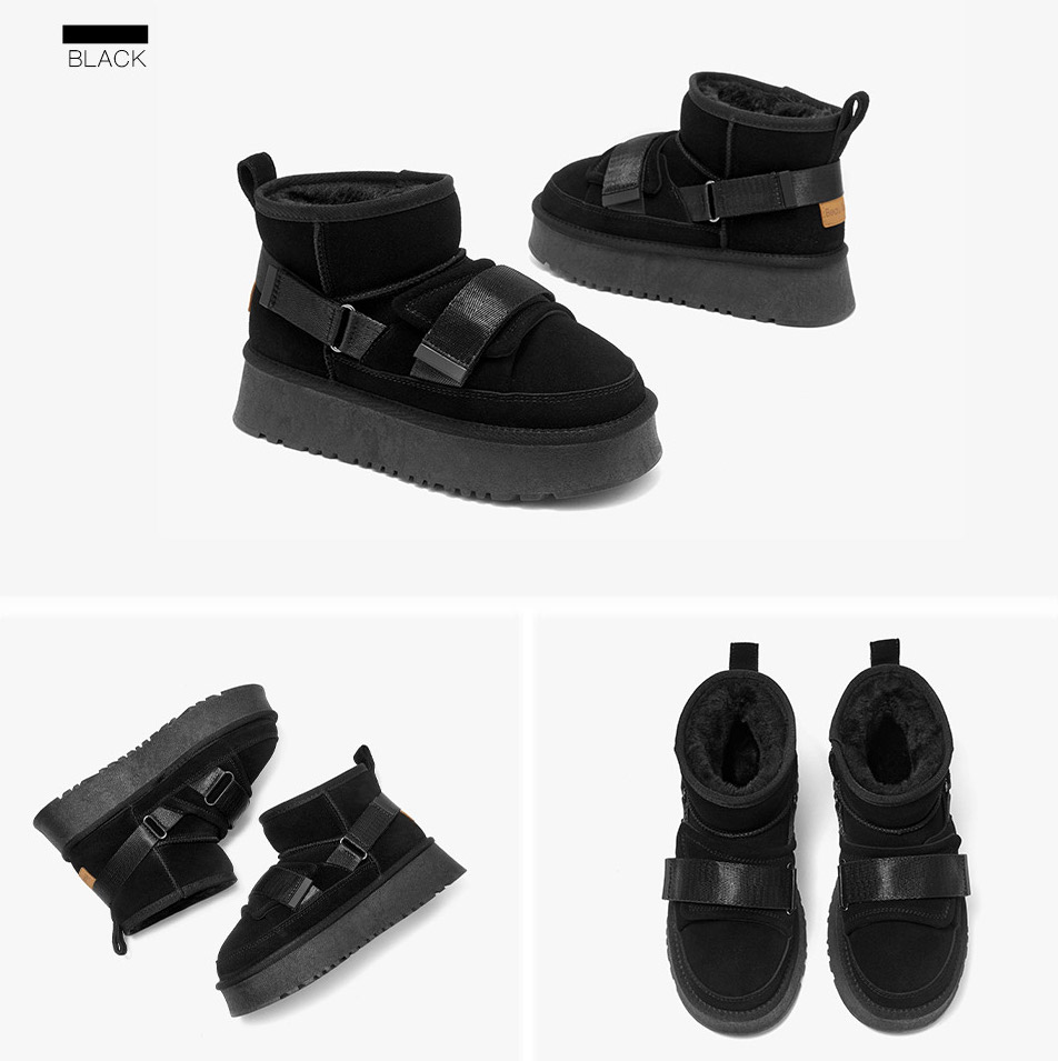 Platform Boots Color Black Size 7 for Women