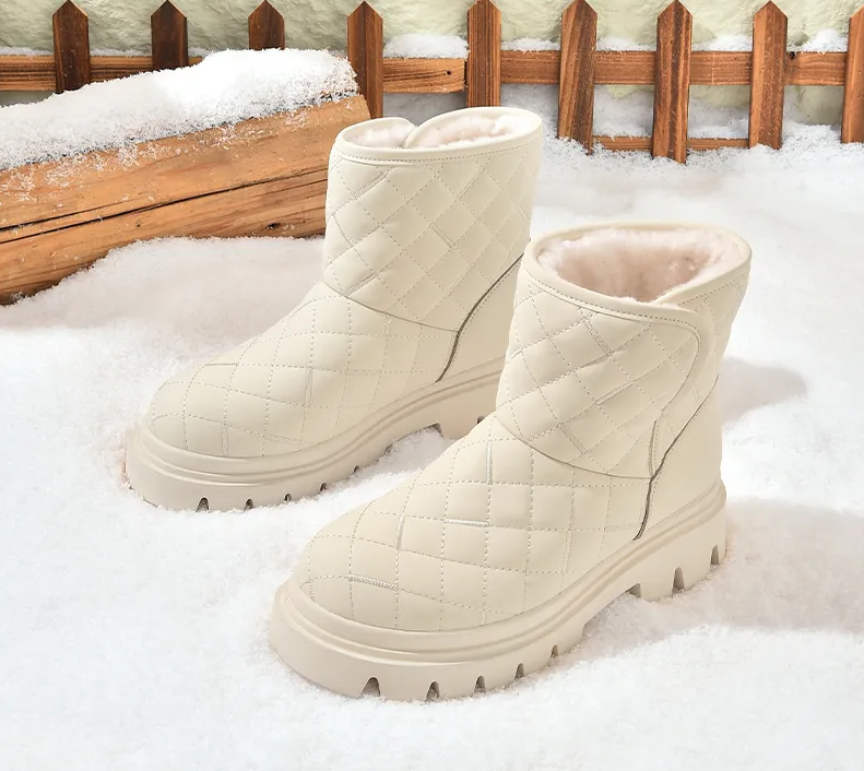 Snow Boots Color Beige Size 8.5 for Women