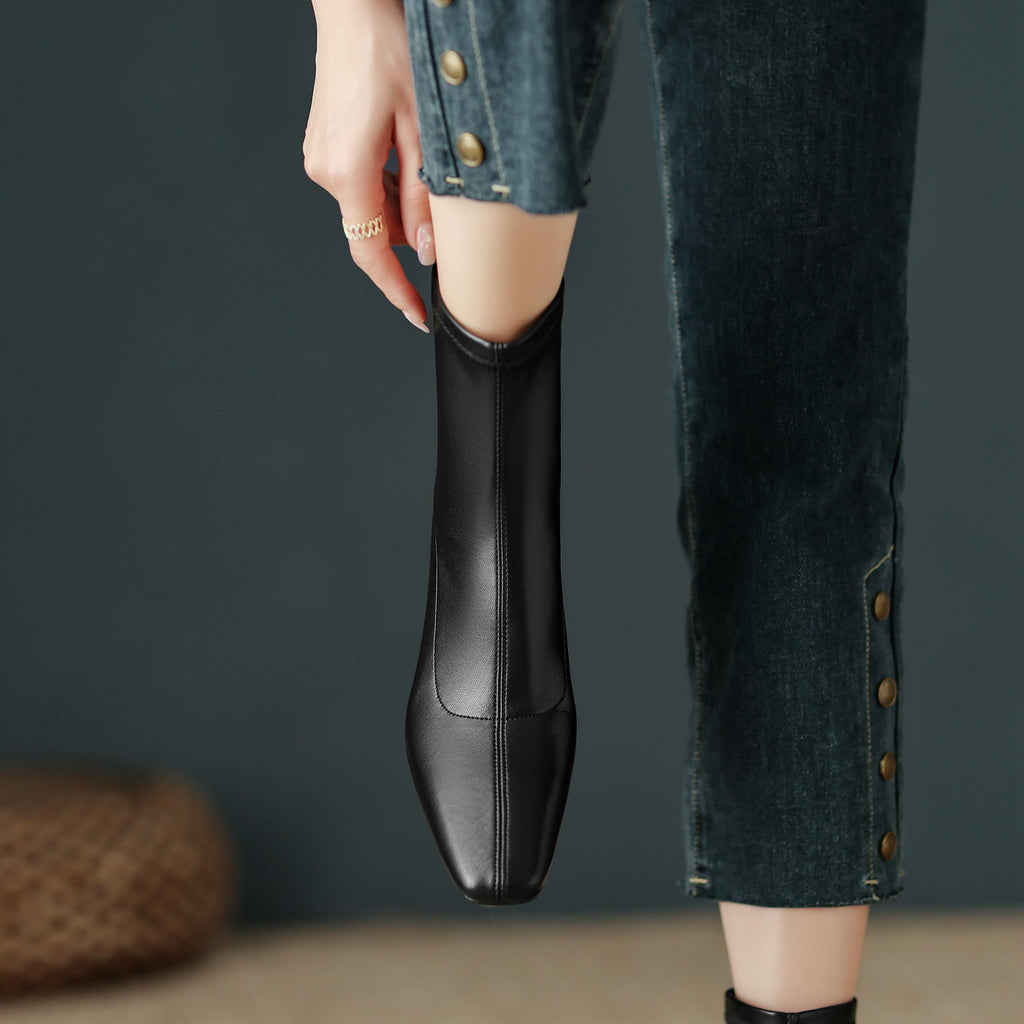Autumn Boots Color Black Size 6 for Women