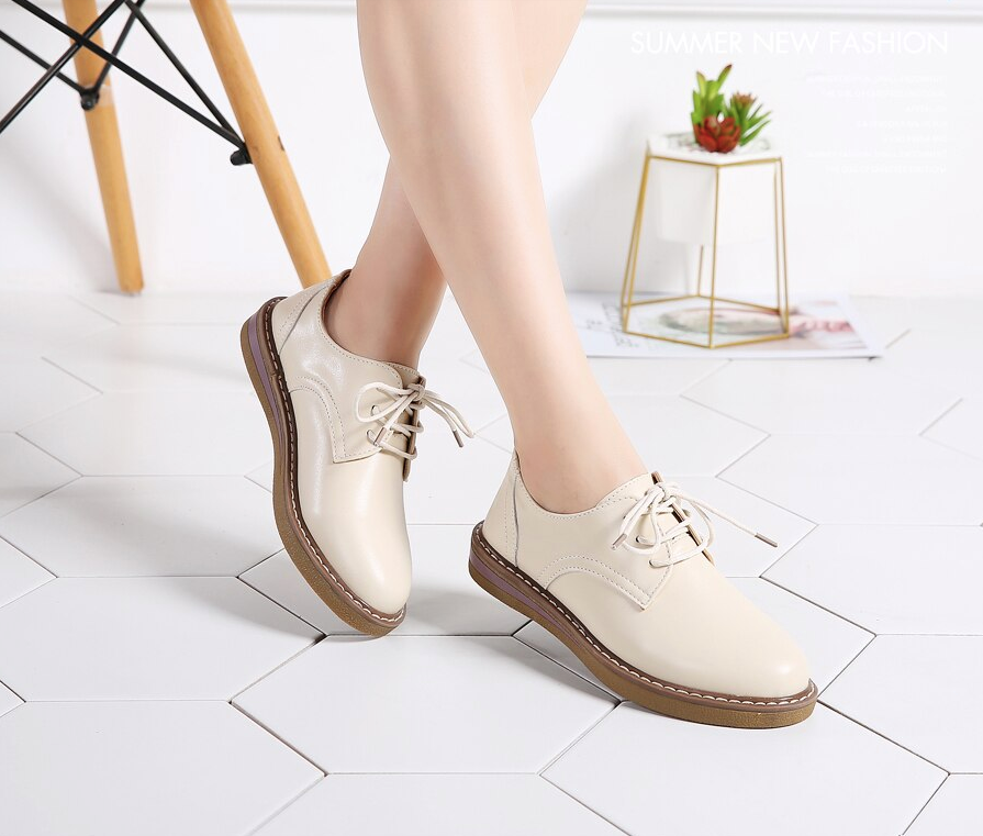 casual loafer shoes color beige size 5 for women