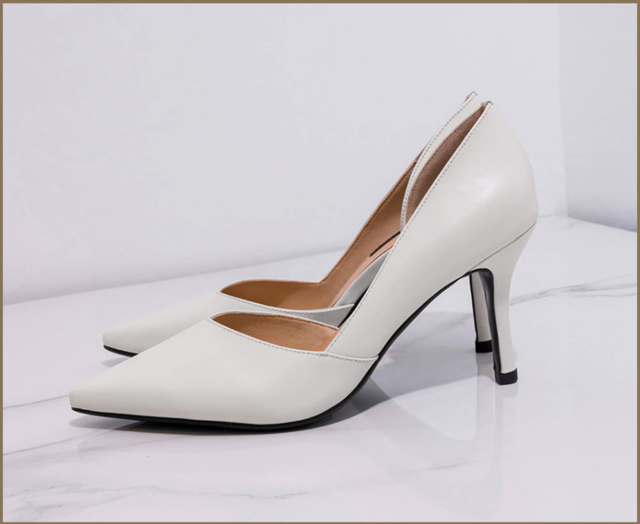 Carlisle Pumps Shoes Party Shoes White Genuine Leather Shoes Ultra Seller Online USA