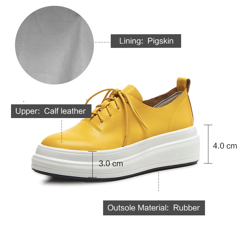 platform sneaker color yellow size 7 for women
