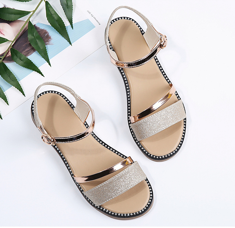 Saavedra Sandals Shoe Women's Sandals Cheap Shoes from Ultra Seller Gold Color Online Store