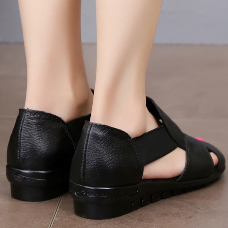 slip on sandals color black size 9.5 for women