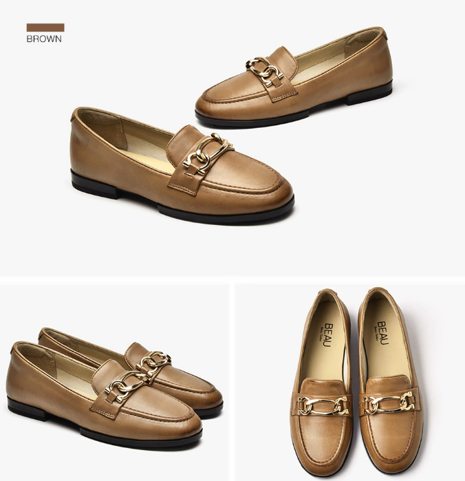 Yuxy Women's Leather Loafer low Heel Shoes Ultrasellershoes.com – USS ...