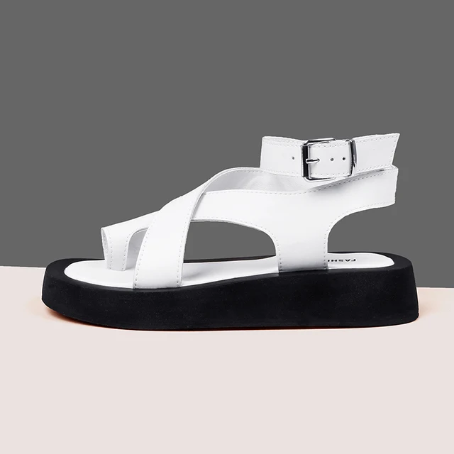 flat sandals color black size 9 for women