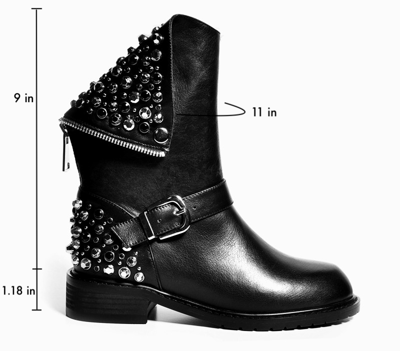 high quality boots color black size 8 for women