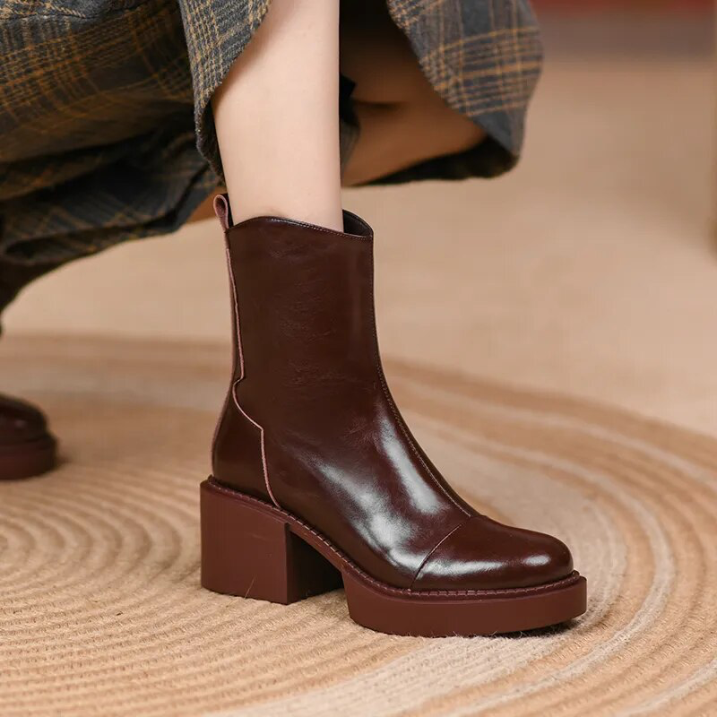 casual boots color wine size 5 for women