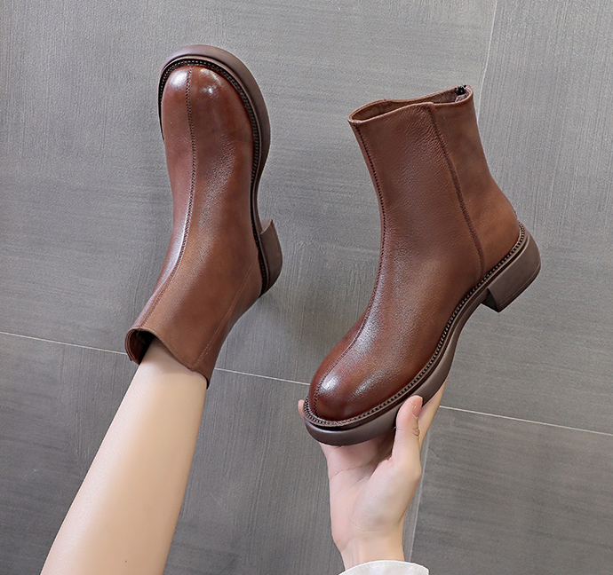 casual boots color brown size 6 for women