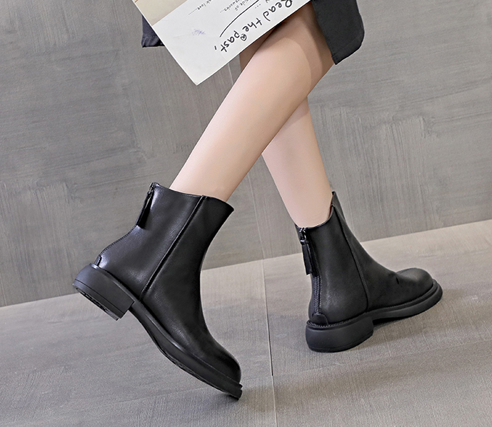 platform fall boots color black size 8 for women