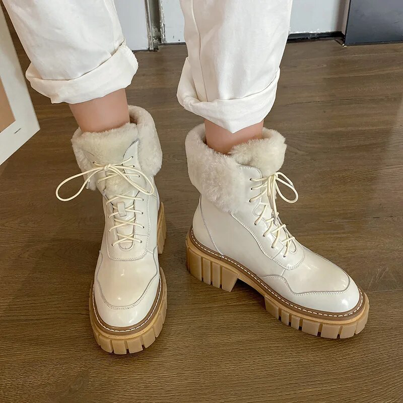 winter boots color beige size 55.5 for women