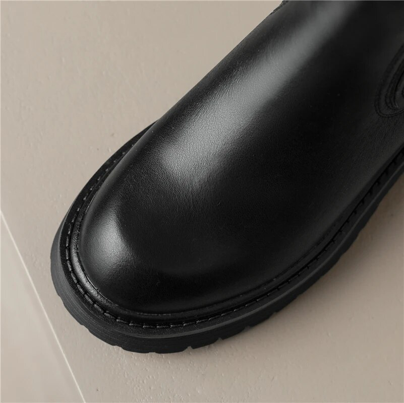 round toe chelsea boots color black size 9 for women