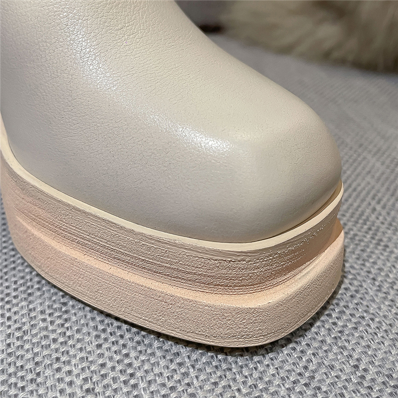 square toe boots color beige size 9.5 for women