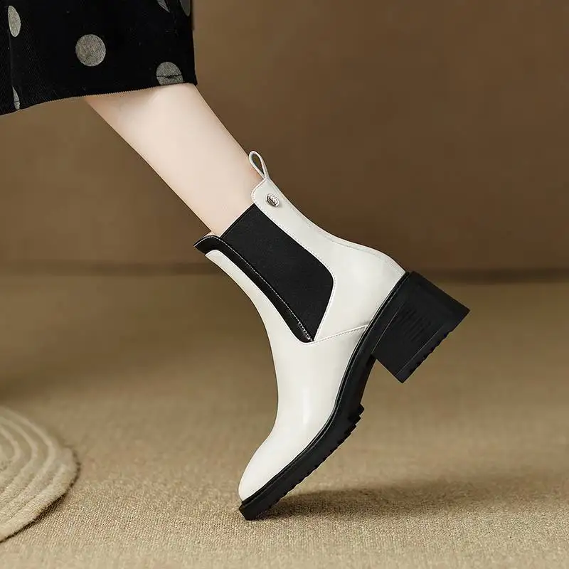 ankle boots color white size 5.5 for women
