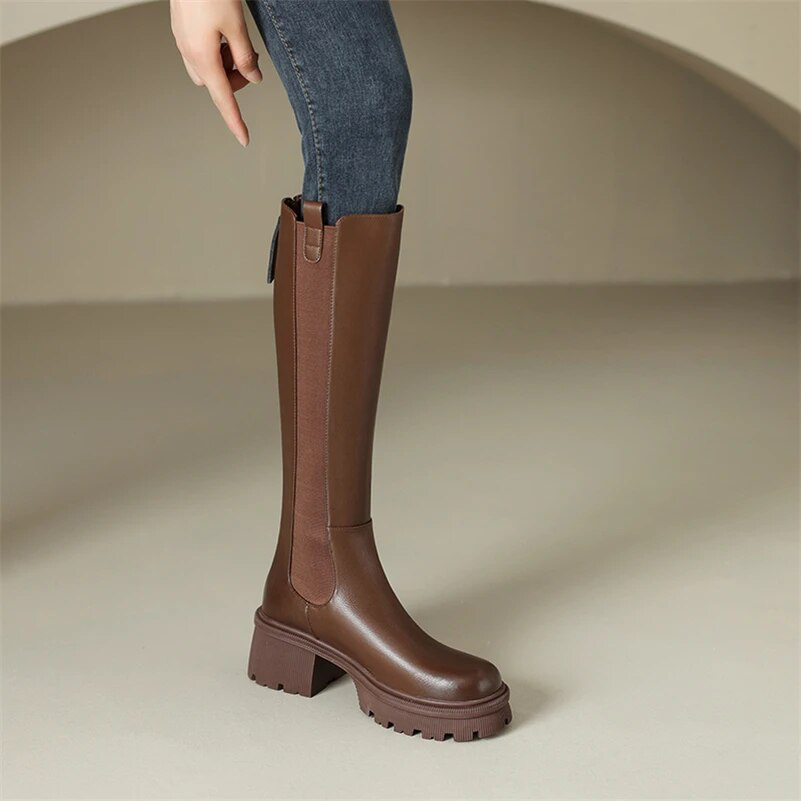 knee high boots color black size 7.5 for women
