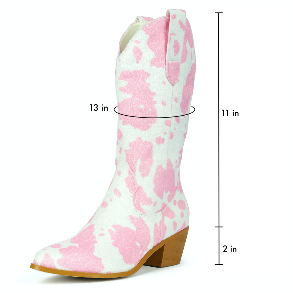 western boots color pink size 6 for women