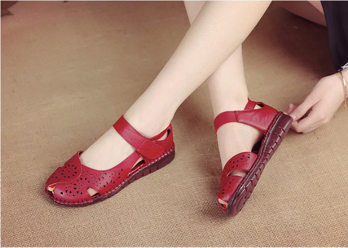 wedges sandal color red size 8 for women