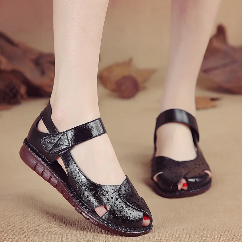 casual sandal color black size 5 for women
