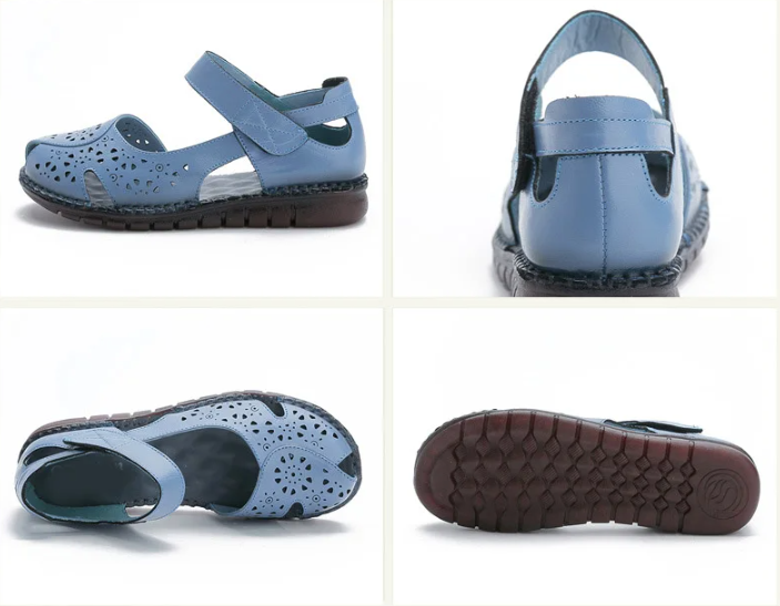 hook & loop sandal color blue size 5 for women