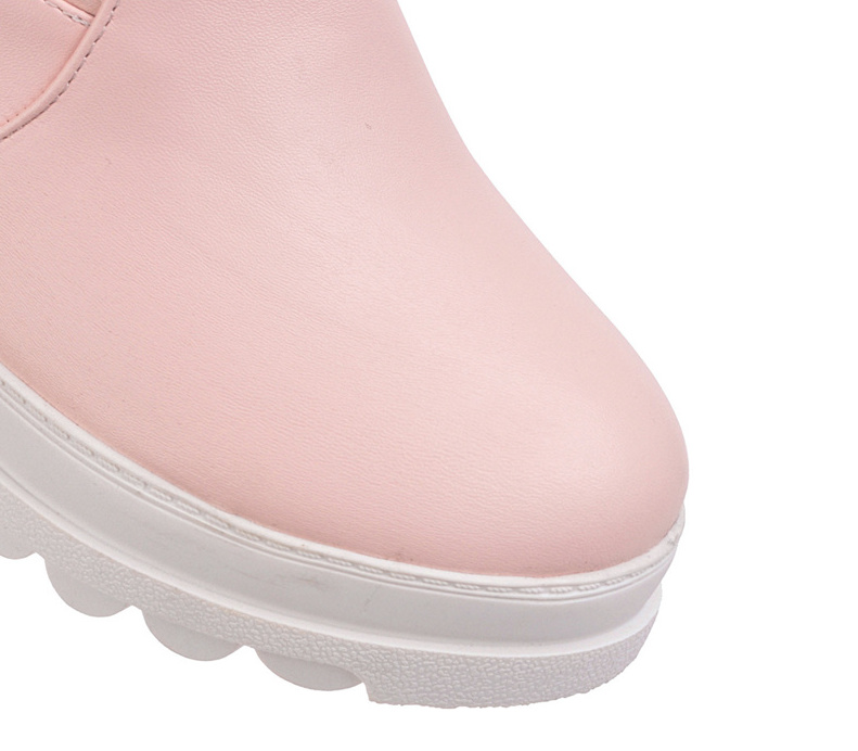 round toe boots color pink size 8 for women