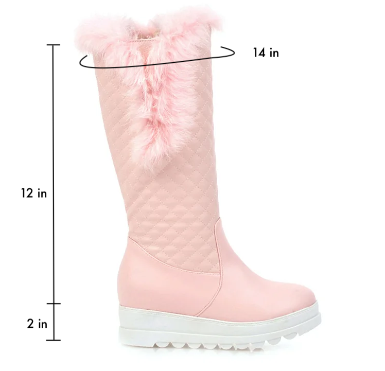 long boots color pink size 5 for women