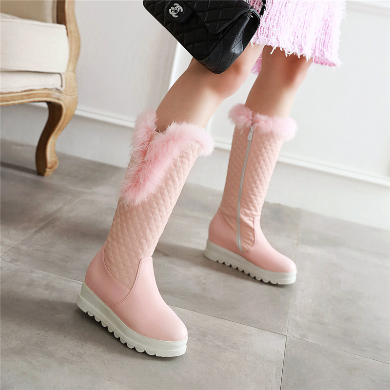 round toe boots color pink size 5.5 for women
