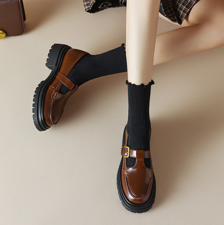 office platform shoes color brown size 6 for women