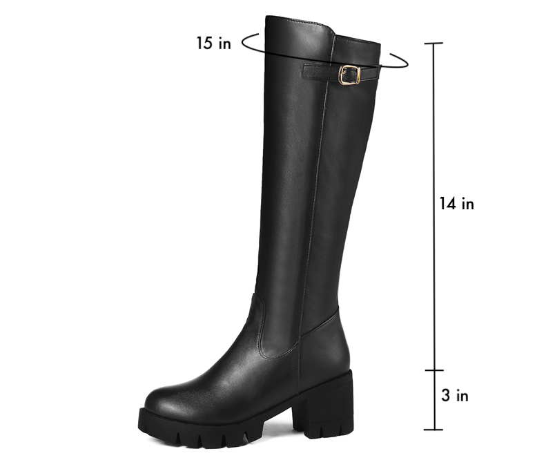 long boots color black size 5 for women