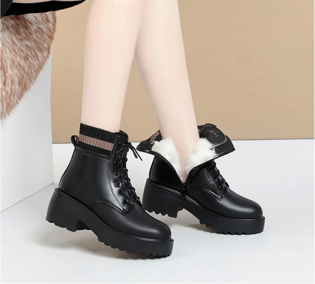 square heel  boots color black size 9 for women