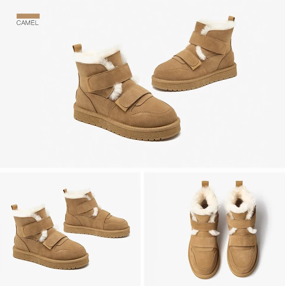 snow boots color camel size 6 for women