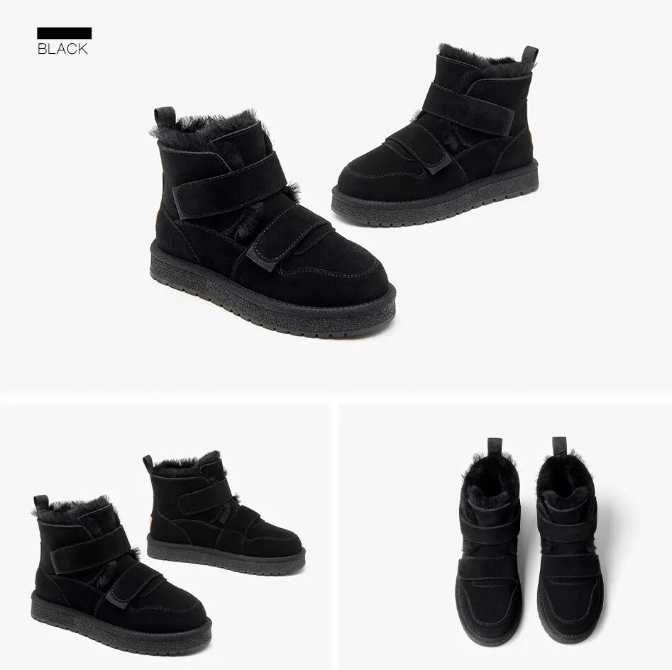 platform snow boots color black size 6.5 for women