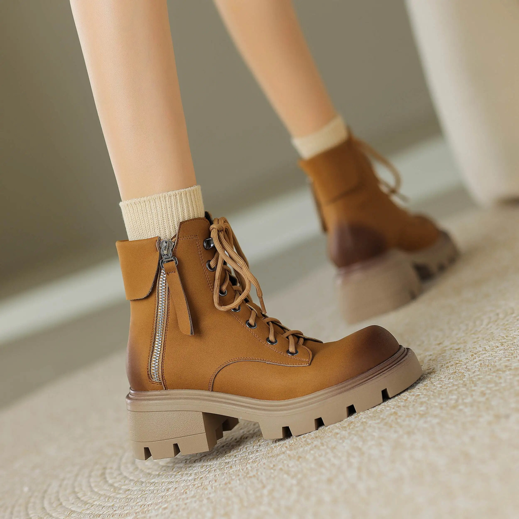 autumn boots color yellow size 8 for women