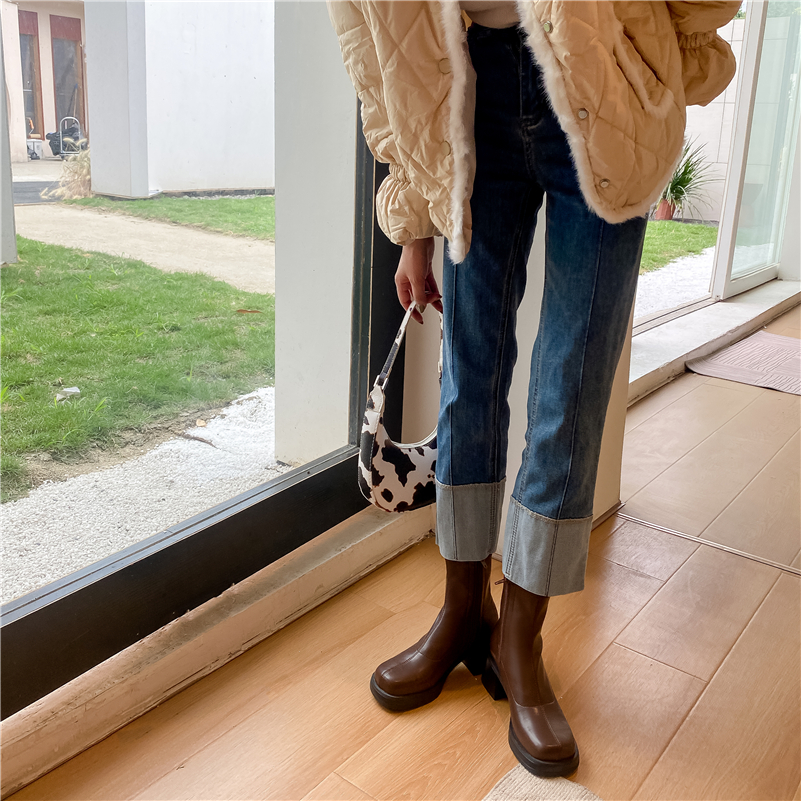 office boots color brown size 6 for women