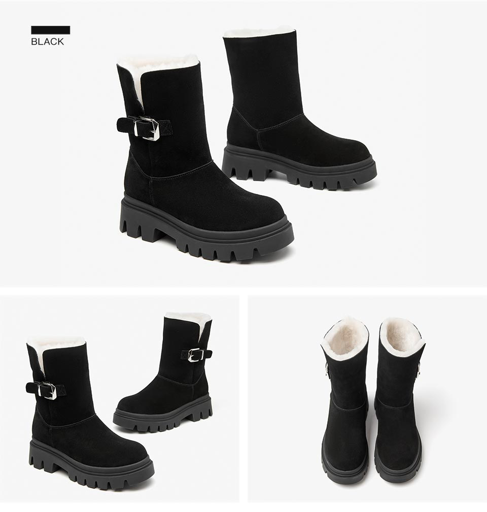 winter boots color black size 6 for women