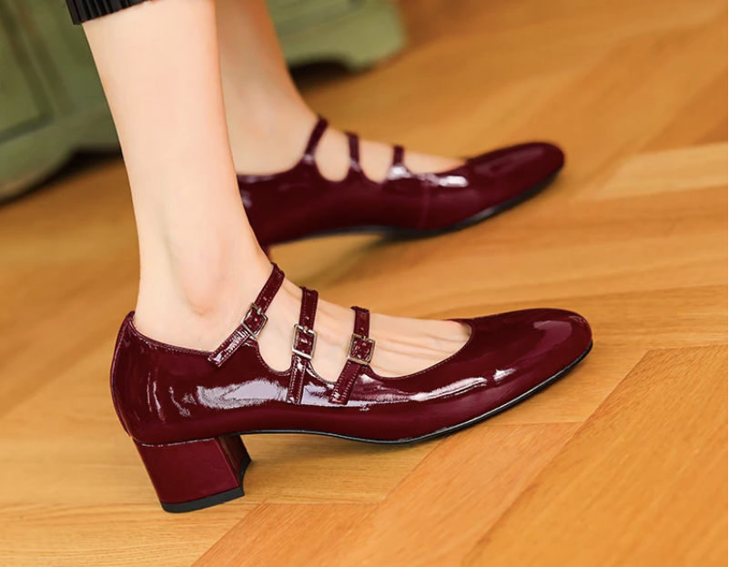 comfortable pump shoes color wine size 8.5 for women