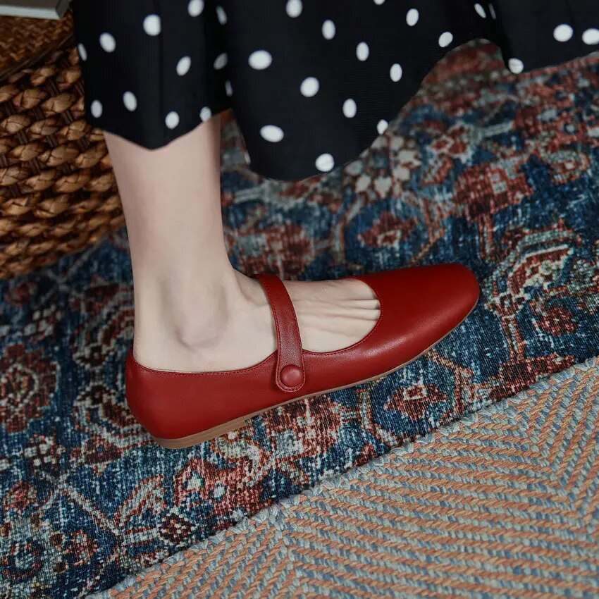 loafer shoes color red size 8 for women