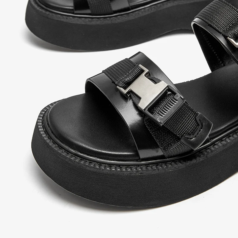 open toe sandal color black size 8.5 for women