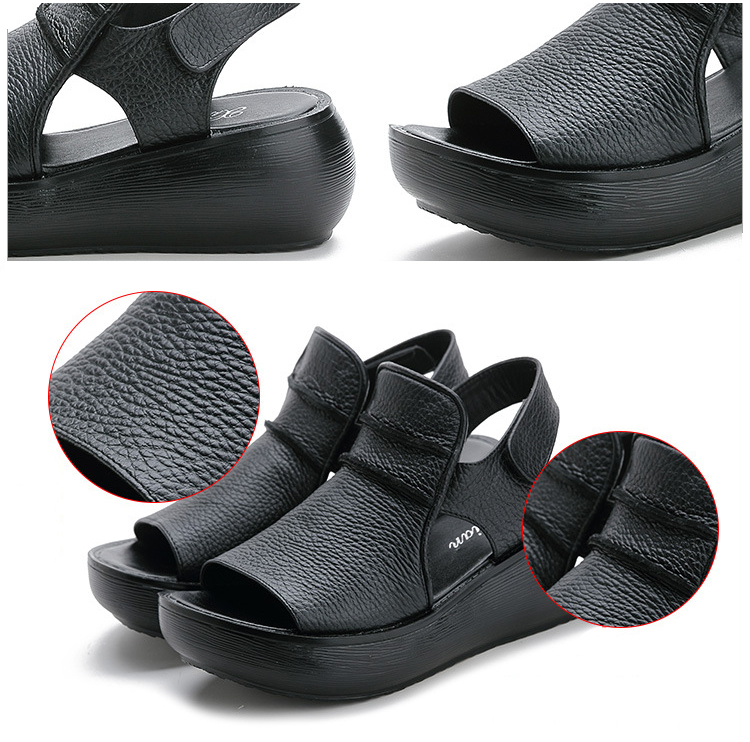 casual sandals color black size 8.5 for women