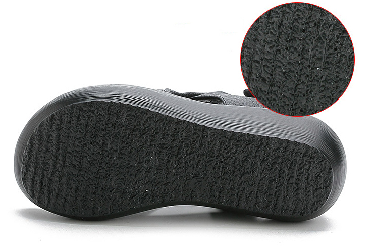anti slip sandals color black size 7 for women
