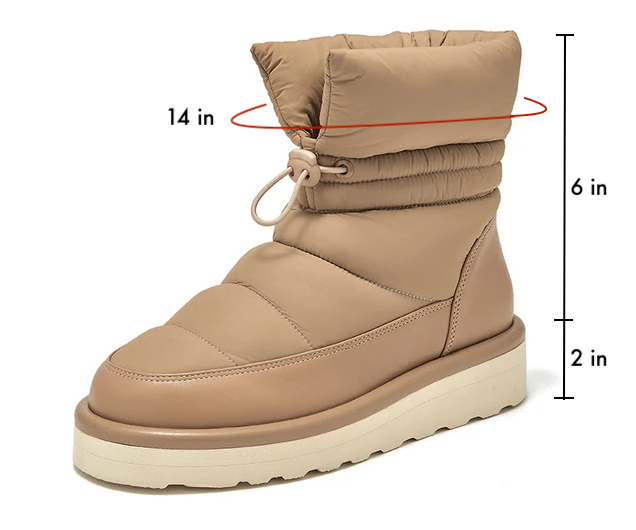 waterproof boots color apricot size 6 for women