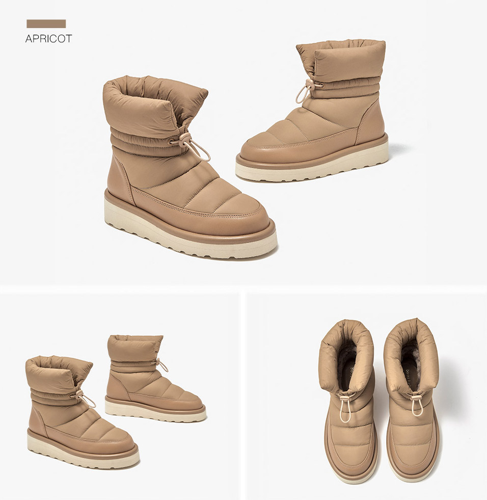 winter boots color apricot size 7.5 for women