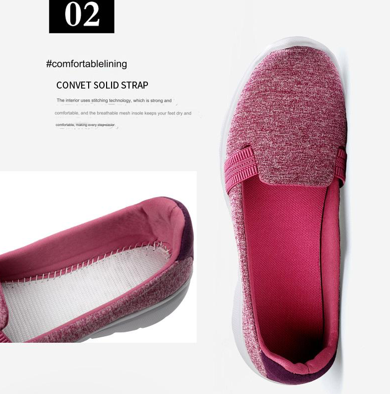 casual flats shoes color pink size 6 for women