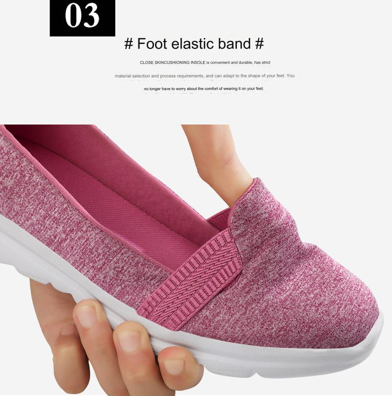 breathable flats shoes color pink size 7 for women