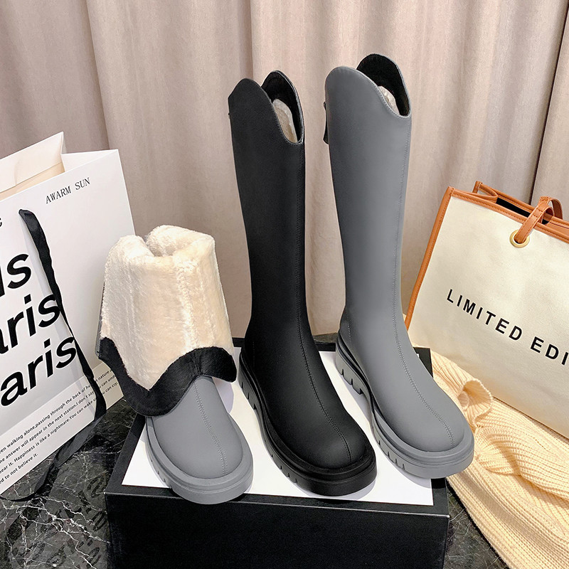long boots color gray size 5 for women