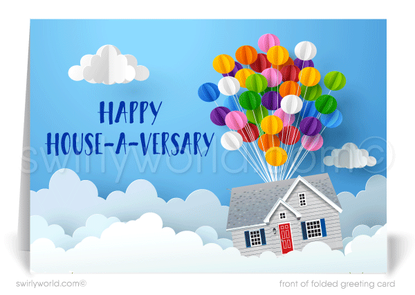 Happy Home Anniversary House A Versary Cards From Your Local Realtor   15433 Happy Home Anniversary Cards For Realtors Real Estate Cards HOUSE A VERSARY Grande 