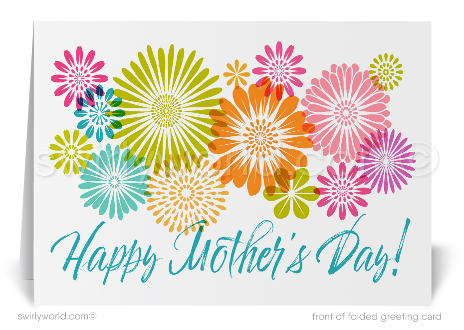 Watercolor Business Happy Mother S Day Cards For Customers Swirly World Design