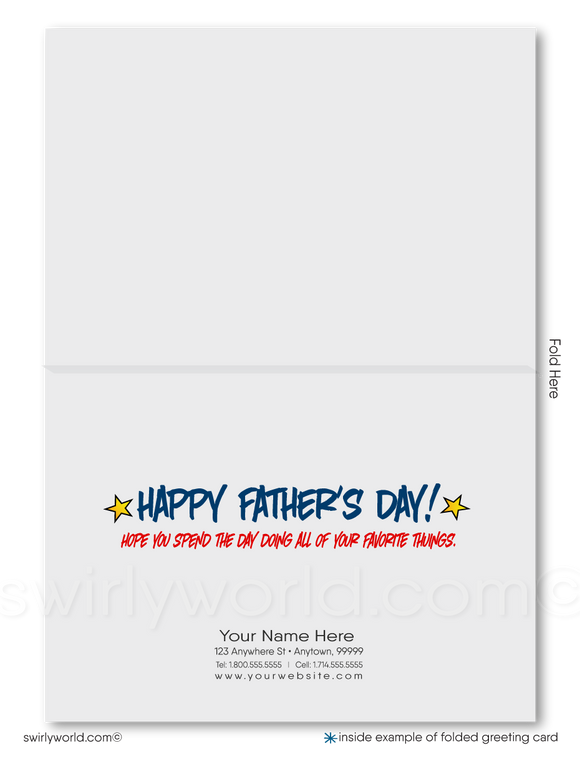 Superhero Dad Business Happy Father's Day Cards for Clients