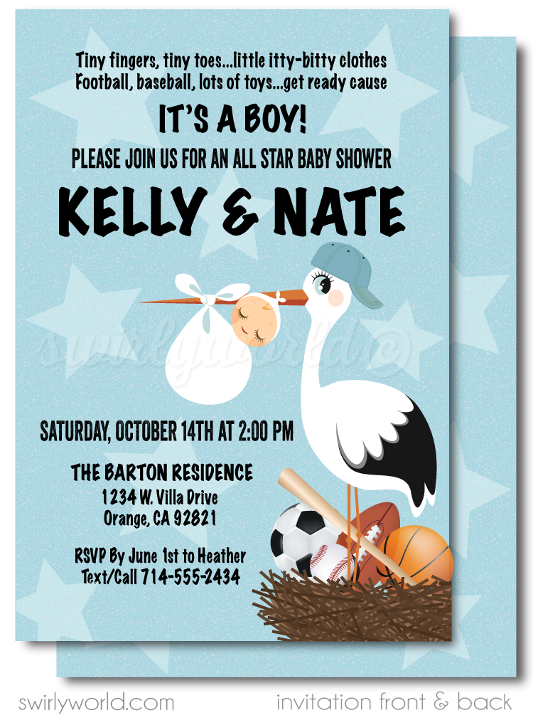 soccer baby shower invitations